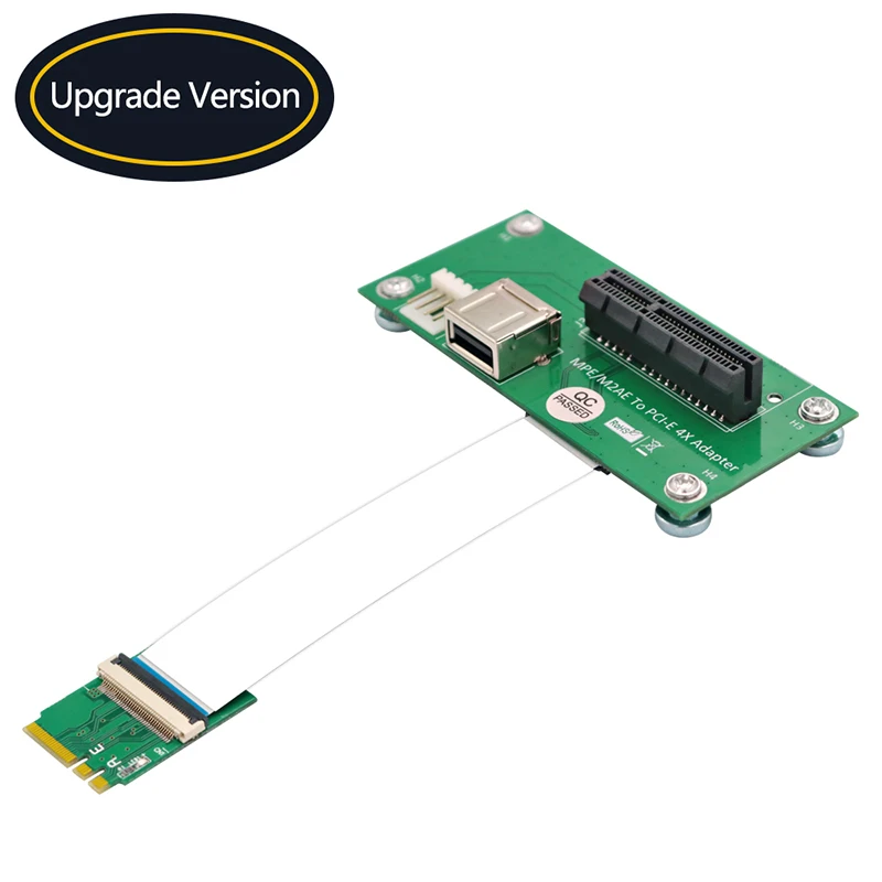 Nueva tarjeta elevadora USB 2,0 NGFF M.2 Key A/E a PCI Express X4 almohadilla magnética de alimentación de 4 pines instalación Vertical con Cable de extensión FPC - imagen 2