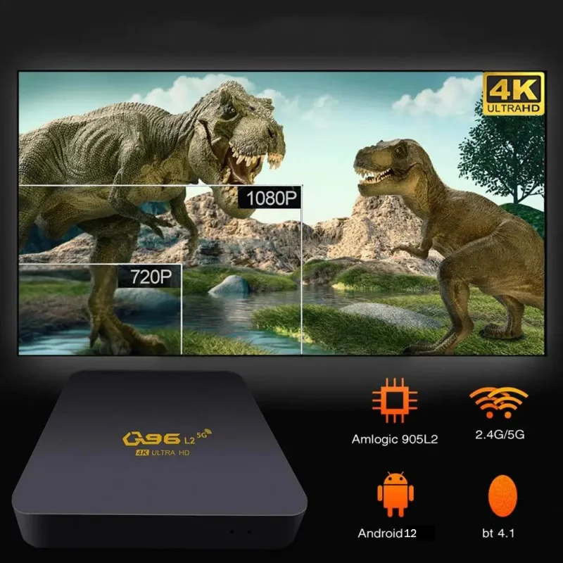 Q96 L2 8GB 128GB IPTV Amlogic S905 Quad Core 4G 5G WiFi BT Reproductor de Red Inteligente Android 12 HD 4K Reproductor de Medios Caja de TV - imagen 5