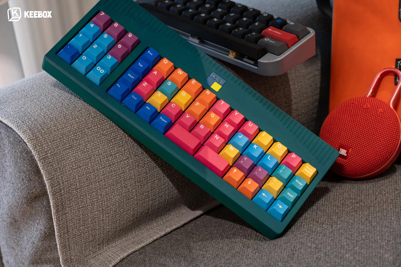 Keebox Geekark dopamina PBT 5 teclas de teclado sub mecánico de tinte lateral Kit de barra espaciadora de Mods Alpha de perfil Chery colorido - imagen 5