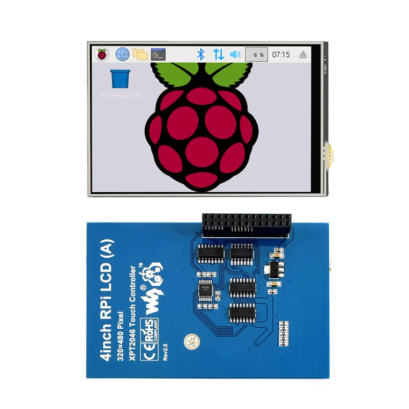 Raspberry Pi-pantalla táctil LCD RPi de 4 pulgadas, TFT de 480x320 píxeles, admite cualquier revisión de los controladores de Raspberry Pi incluidos - imagen 5