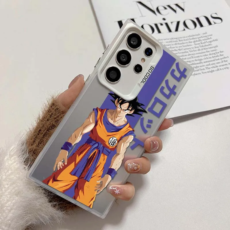 Art d-dragon Ball Cool Saiyan para Samsung Galaxy S25 S24 S23 S22 S21 Ultra Plus funda plateada colorida para teléfono - imagen 3
