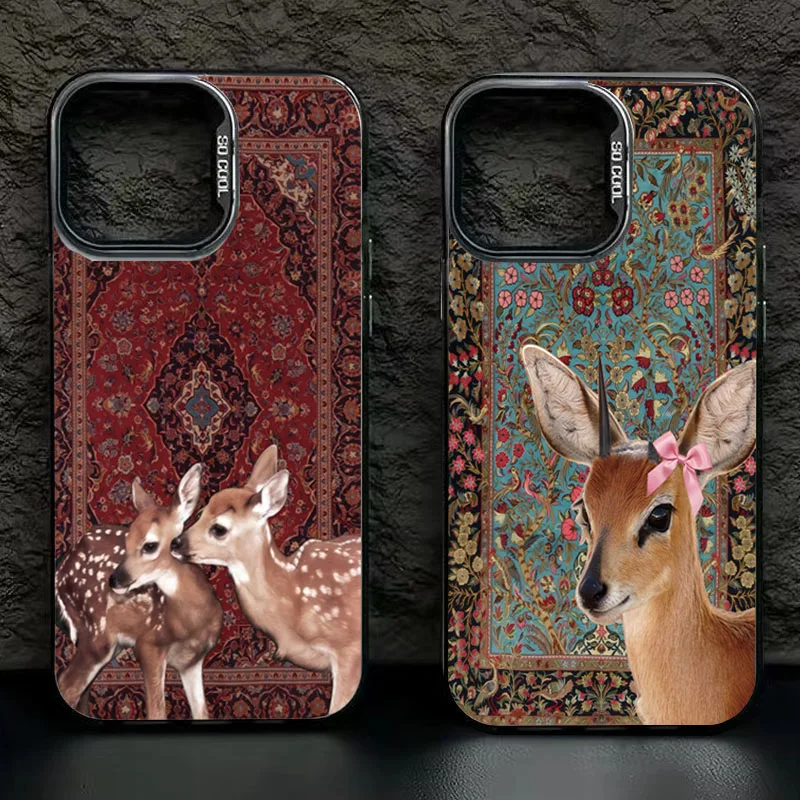 Funda de teléfono con diseño de ciervo Vintage de silicona suave para Samsung Galaxy A56 A35 A55 A54 A33 A53 S25 S24 Ultra S23 S21 FE S22 Plus - imagen 4