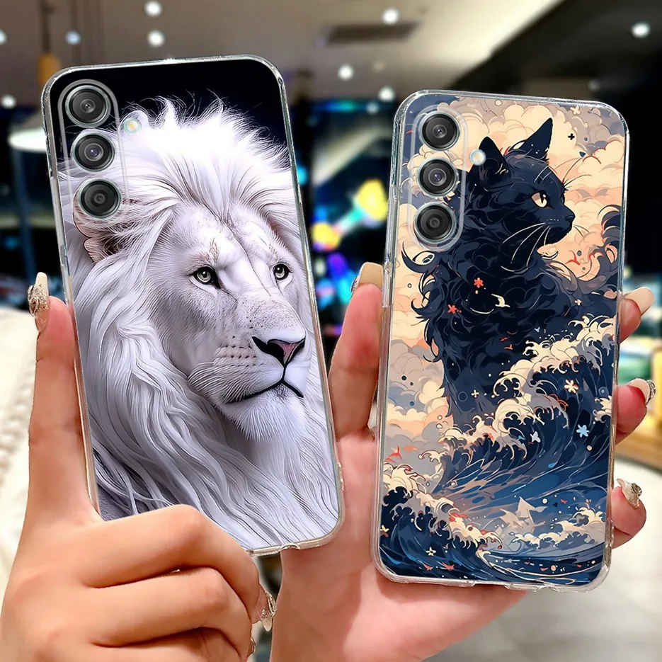 Para Samsung Galaxy M55 5G funda SM-M556B cubierta pintada de flores coloridas funda de teléfono delgada suave para Samsung M55 M 15 Galaxy M15 Shell - imagen 2