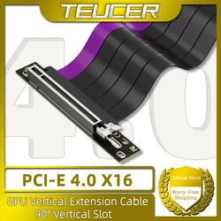 TEUCER GP-16 Cable Riser PCI-E 4.0 x16 Flexible Blindado 90°