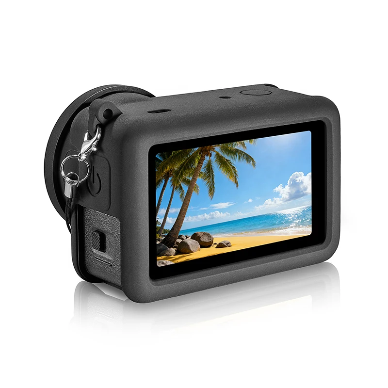 Para DJI OSMO ACTION 6 funda de silicona cubierta protectora de lente Cámara de Acción funda a prueba de polvo con cordón conjunto de accesorios - imagen 3