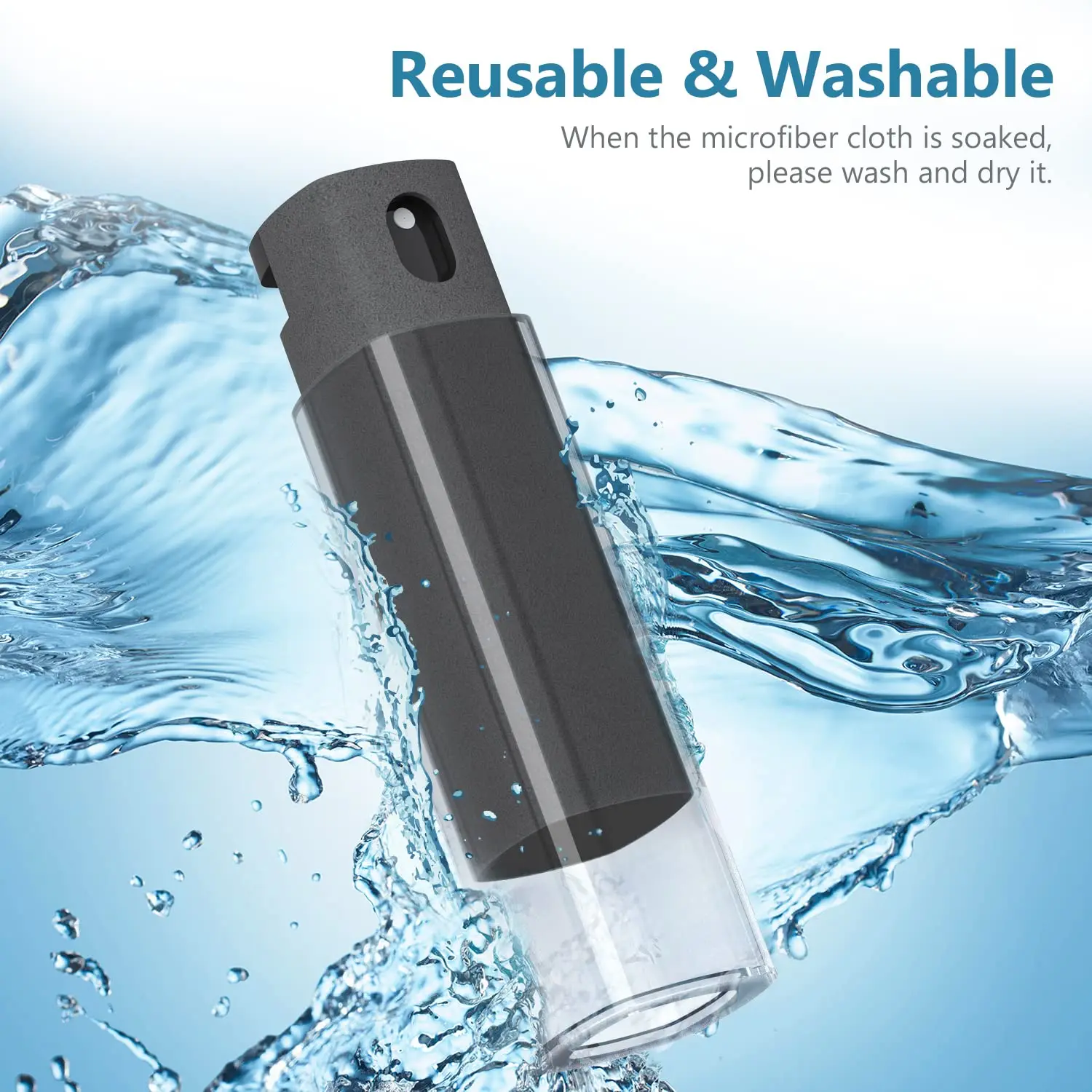 Limpiador de pantalla de microfibra, juego de botellas con pulverizador, teléfono móvil, Ipad, ordenador, paño de microfibra, toallitas para limpieza de gafas de Iphone - imagen 4