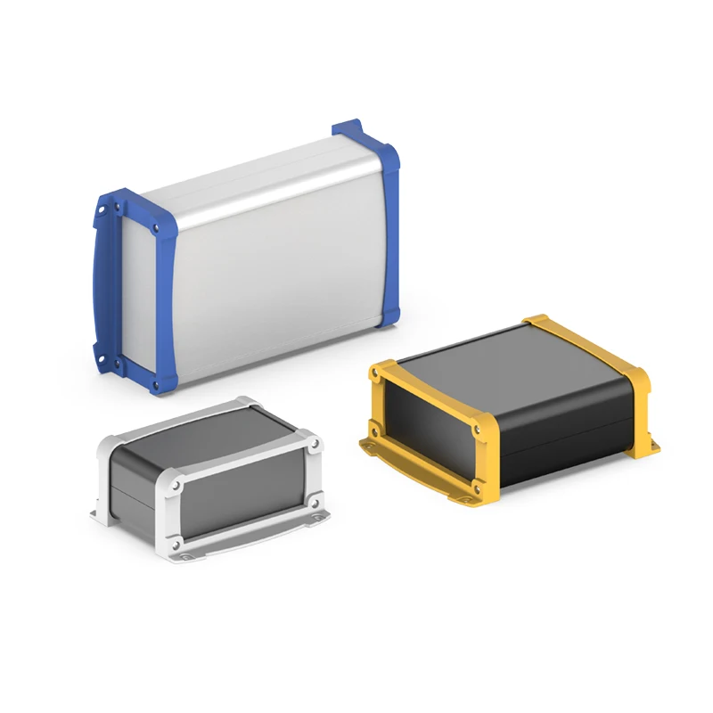 Carcasa de proyecto eléctrico de extrusión anodizada montada en la pared para instrumentos electrónicos Pcb caja de aluminio