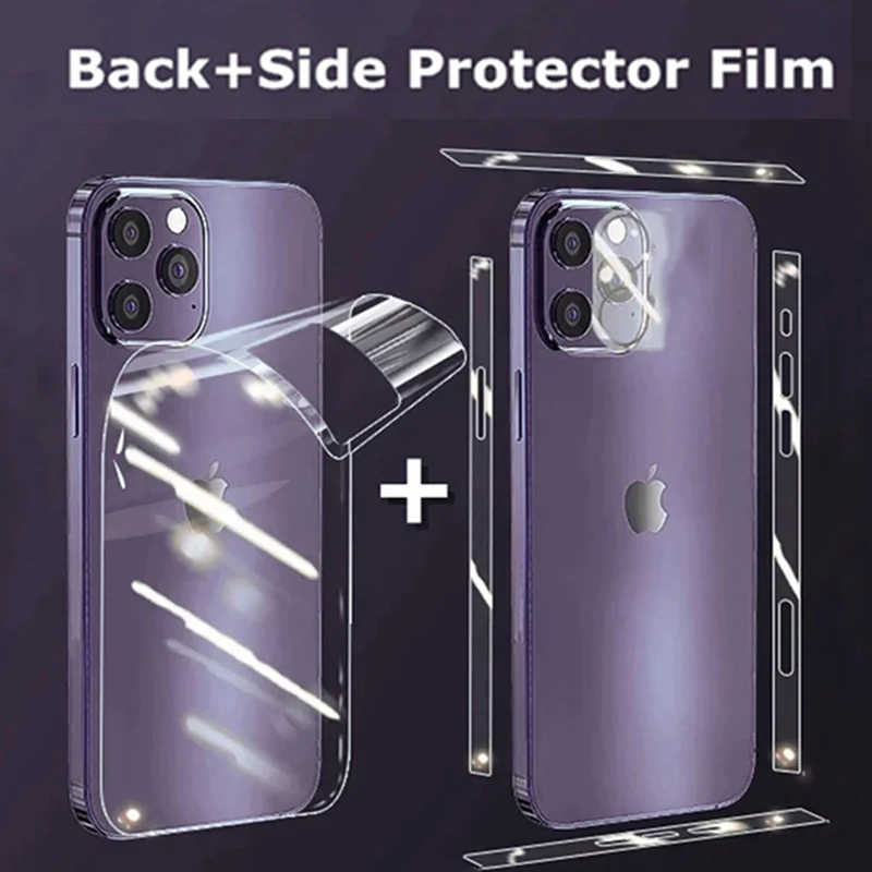 Película de hidrogel resistente a los arañazos y a las huellas dactilares para IPhone 16 Pro Max, película protectora de pantalla lateral trasera, no de vidrio ip16 - imagen 2