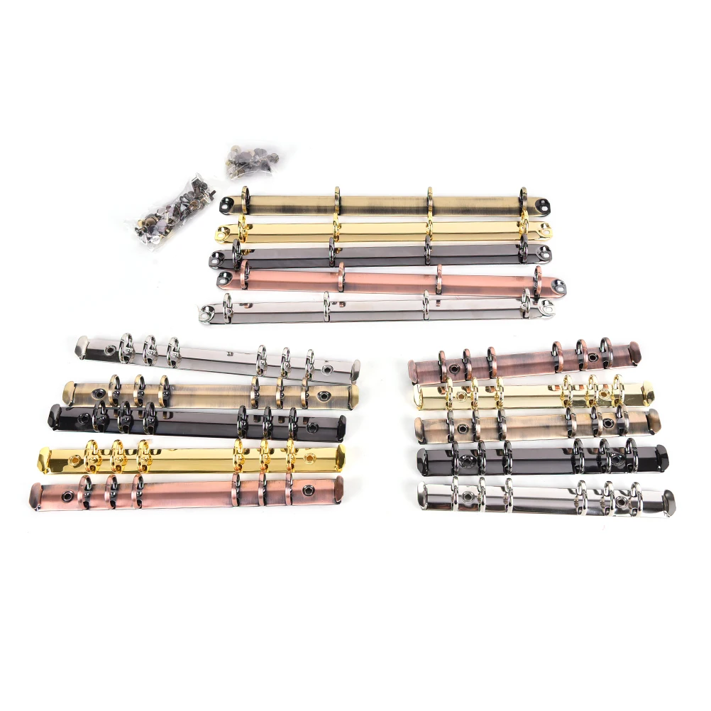 Clips de encuadernación de Metal de alta calidad, Clip de carpeta de hojas sueltas, carpeta de archivos, aro, álbum de recortes de bricolaje, carpetas de anillos circulares - imagen 5