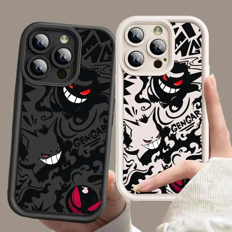 Funda a prueba de golpes con estampado de Pokemon Gengar para OPPO Reno 10 5G 6 8 11 10 Pro Reno 7 4G 4 5 6 Lite A38 A18 A78 A98 A57 A77 5G 4G