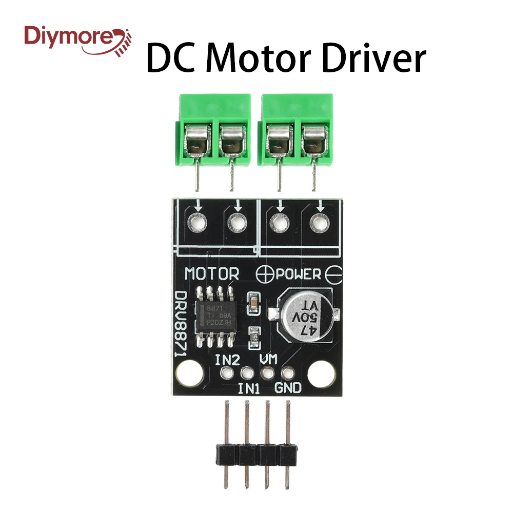 DRV8871 Módulo de controlador de motor de puente DC H 3.6A Controlador de motor cepillado Módulo de controlador de control PWM DC 6.5-45V - imagen 2