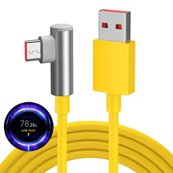 Cable USB-C acodado Xiaomi Redmi Note 11T/12/13, carga rápida