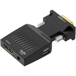 Adaptador HDMI a VGA Macho-Hembra para Portátil, Monitor y Proyector