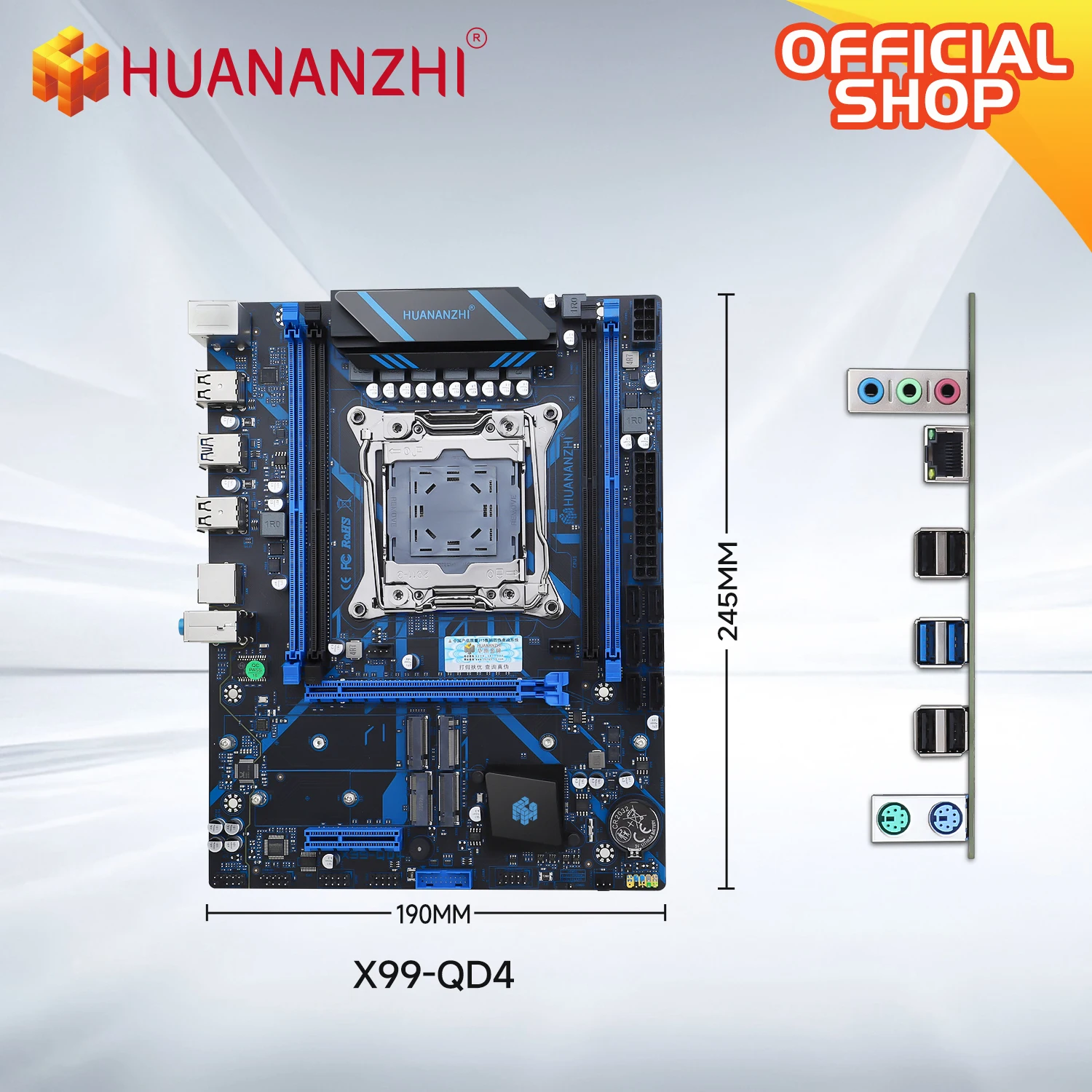 HUANANZHI X99 QD4 LGA 2011-3 XEON X99 placa base Intel E5 2640 2666 2670 2696 V3 V4 compatible con memoria DDR4 RECC NON-ECC NVME SATA - imagen 5