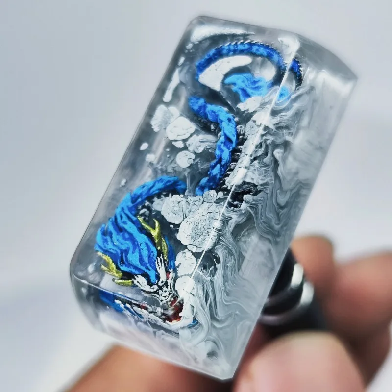 Teclas de dragón divino, perfil SA, posición artesanal, teclas de resina personalizadas, accesorios para teclado mecánico, regalo