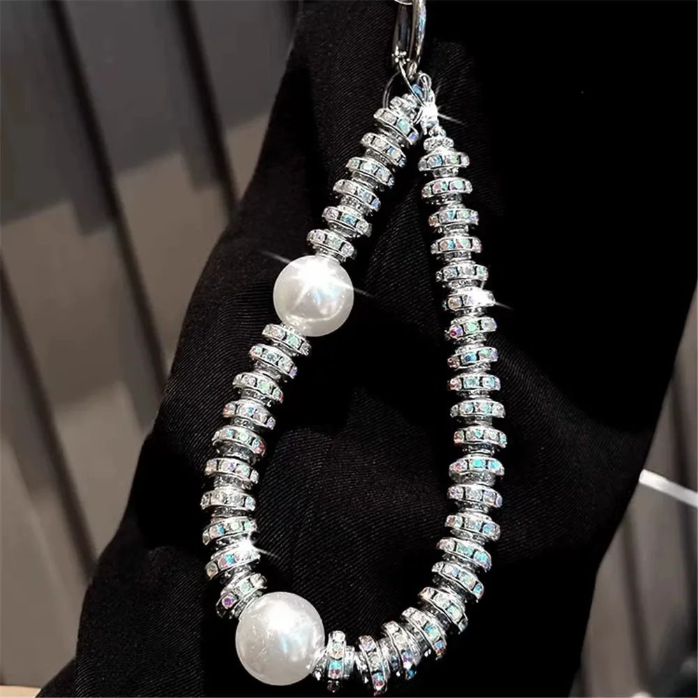 Cordón para teléfono móvil de gama alta con cadena corta con cuentas de moda de lujo de diamante adecuado para iPhone para Samsung para Xiaomi para OPPO - imagen 5