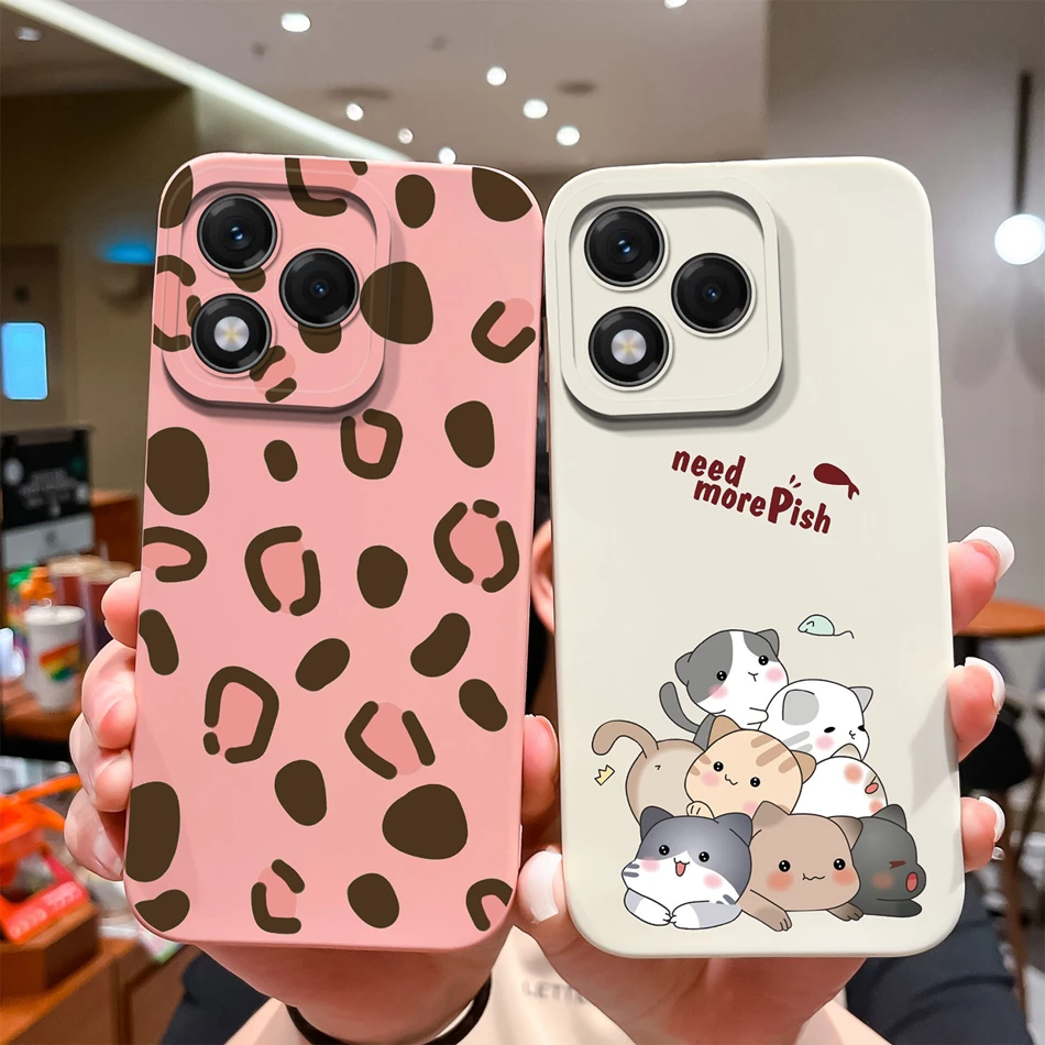 Para Honor 400 Lite funda bonita de dibujos animados suave de alta calidad carcasa de silicona líquida protección de lente Anti Choc Protector de teléfono - imagen 2