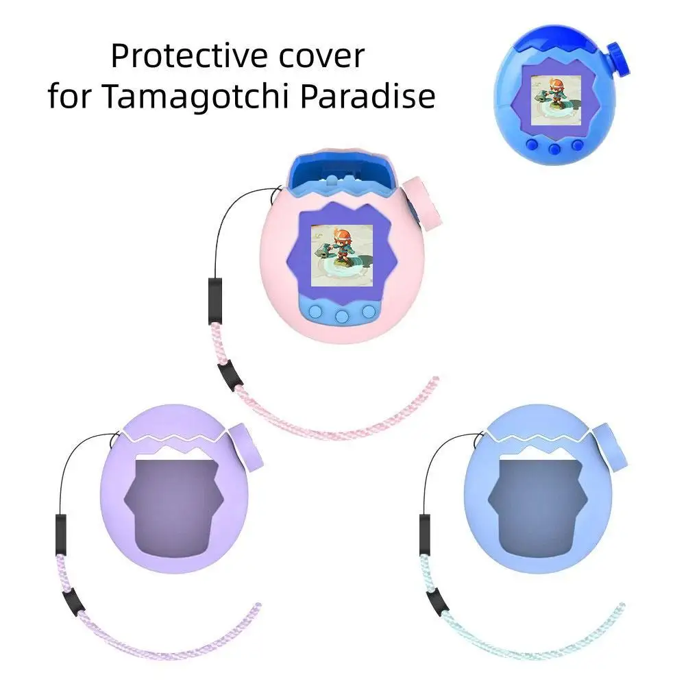 Funda protectora de silicona para consola de juegos, cobertura completa con cordón, funda de piel a prueba de golpes para Tamagotchi Paradise - imagen 3