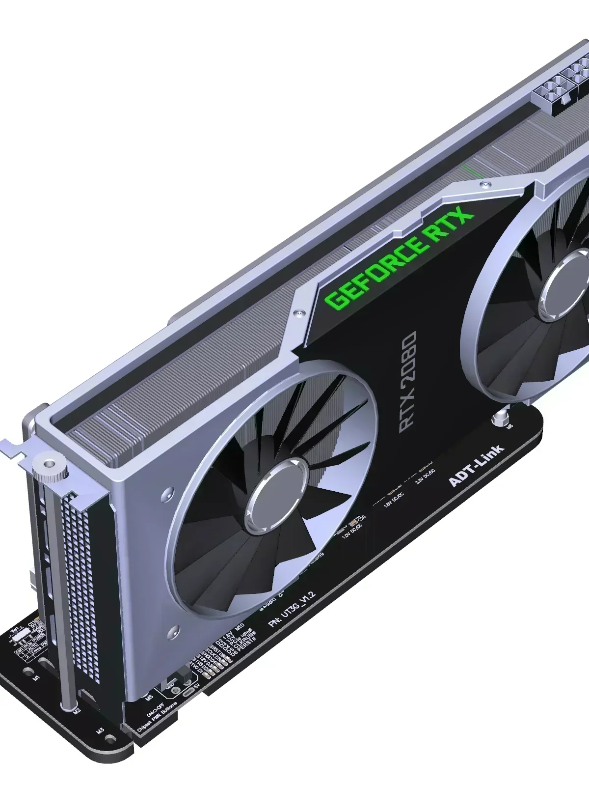 Tarjeta gráfica ADT UT3G V1.6 NUC ITX STX Notebook PC, adaptador externo USB4.0 a PCIe X16 eGPU USB4 para Compatible con Thunderbolt 4/3 - imagen 5