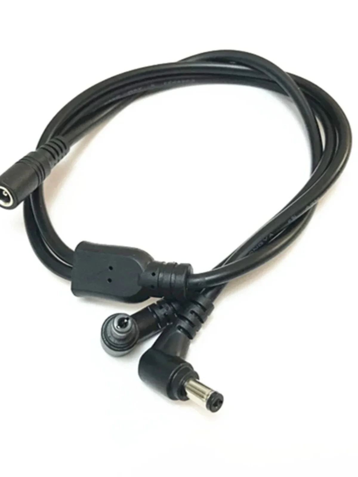 Adaptador divisor de alimentación de 1 hembra a 2 vías macho en ángulo, Cable de enchufe conector de 5,5mm x 2,1mm, 12v para enrutador de tira Led de cámara Cctv - imagen 4