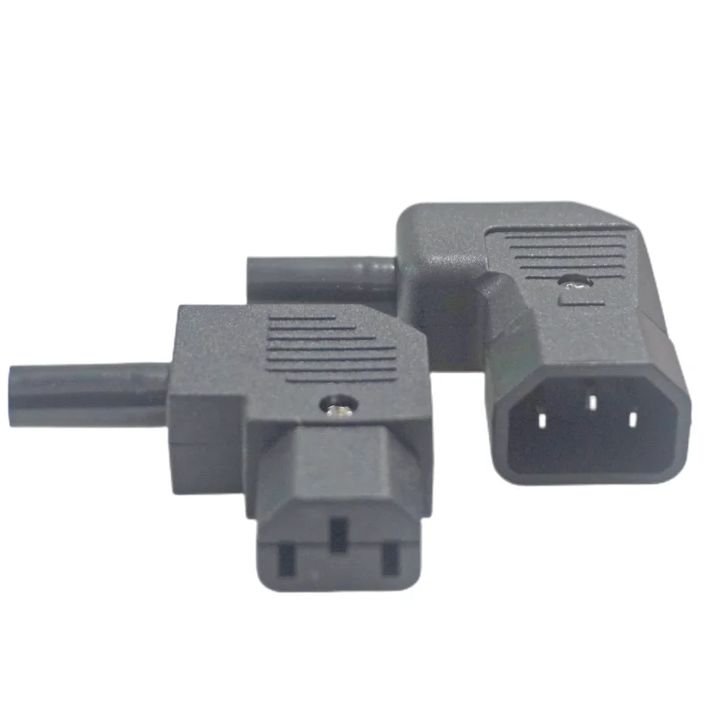 Enchufe de alimentación C13/C14, conector de Cable de alimentación/Cable hembra IEC 320 C13 con ángulo de 90 grados, AC 10A / 250V - imagen 2