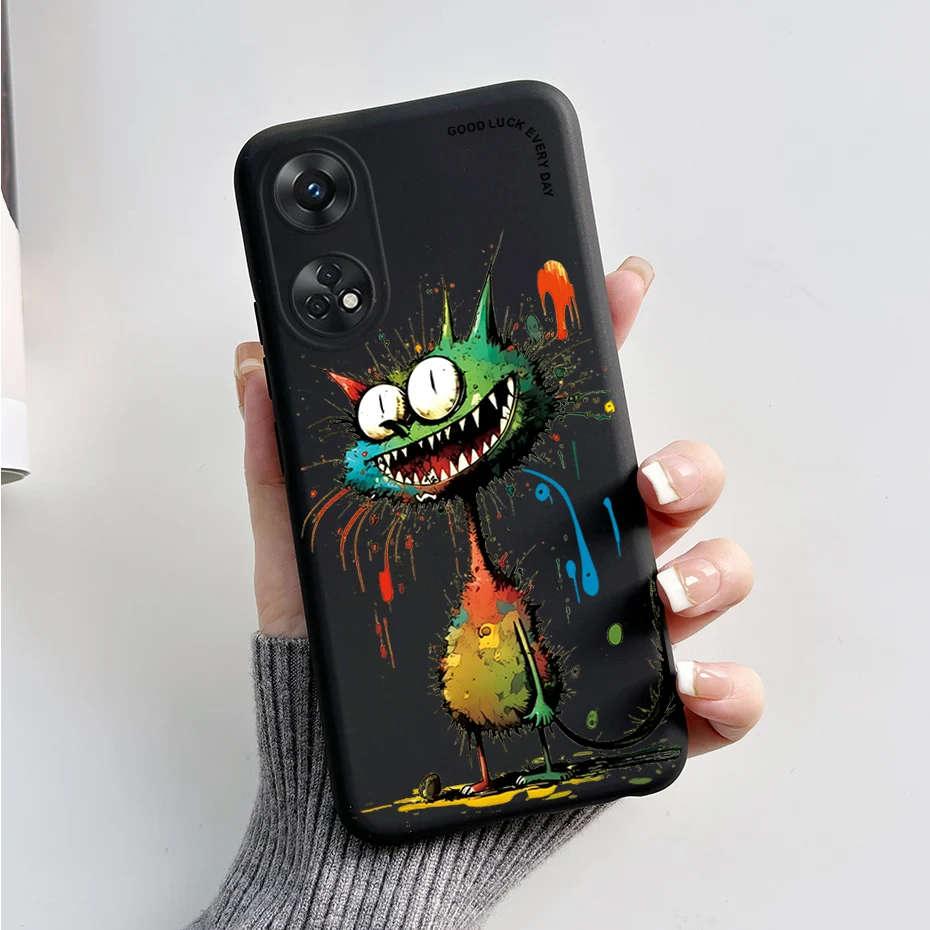 Funda de silicona delgada para OPPO Reno 8 T 4G, carcasa de Panda a prueba de golpes, parachoques para OPPO Reno8 T CPH2481, Reno8T 5G CPH2505 - imagen 2