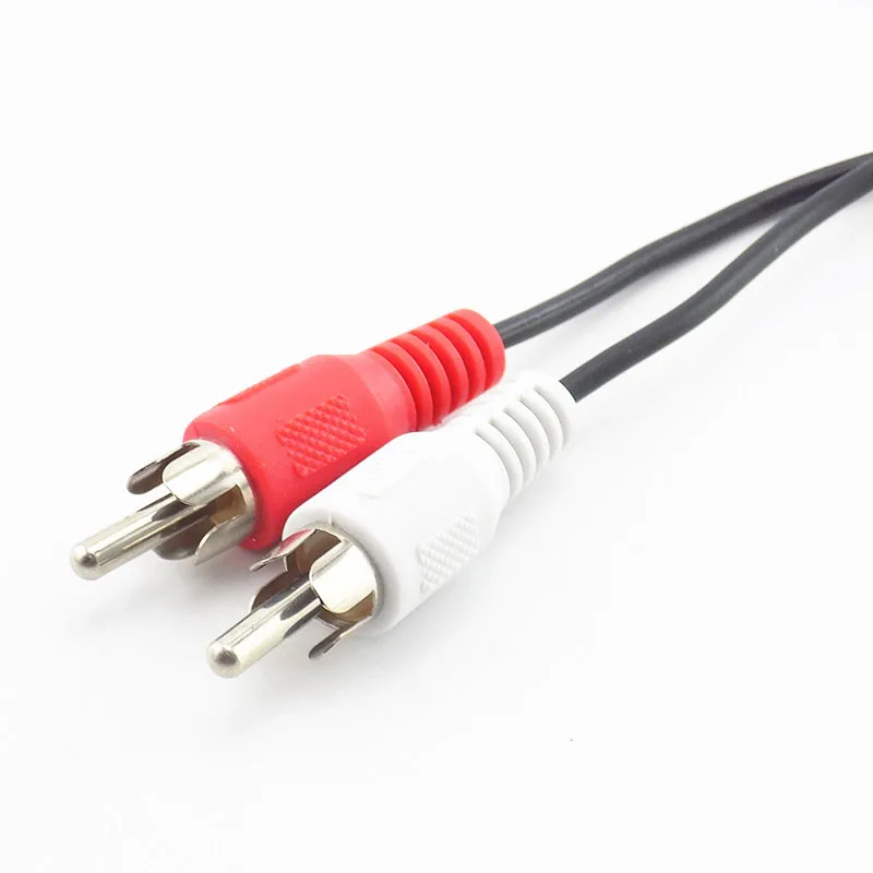 Mini enchufe Jack de 3,5mm a 2 macho Rca estéreo Phono adaptador de altavoz de Audio, Cable de extensión divisor, conectores de Cable auxiliar - imagen 4