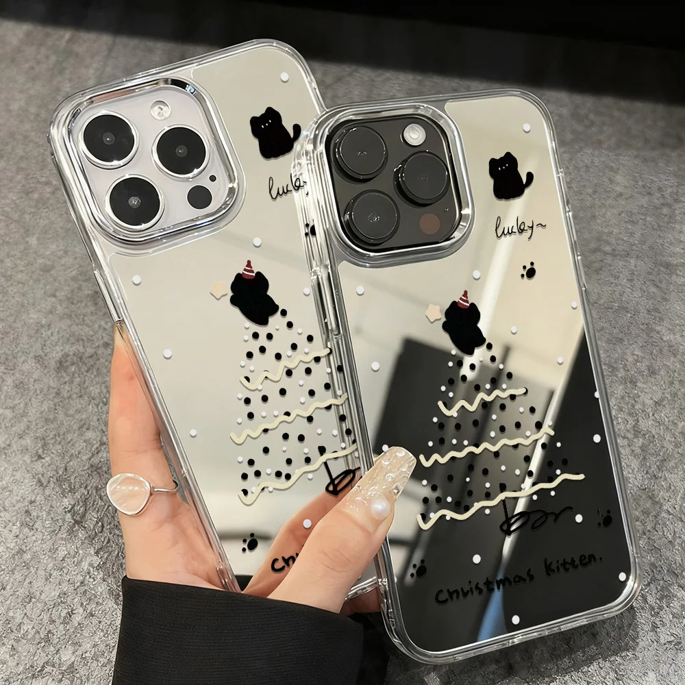 Funda de teléfono con espejo de maquillaje de lujo para iPhone 11 13 17 16 Pro Max 15 14 12 Air 16promax 17promax 15promax 13promax Funda
