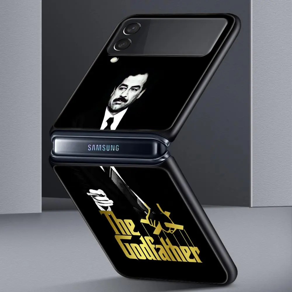 Para Samsung Galaxy Z Flip 3 4 5 duro negro plegable PC funda de teléfono Saddam Hussein bandera de Irak de lujo para Samsung Z Flip3 contraportada - imagen 3