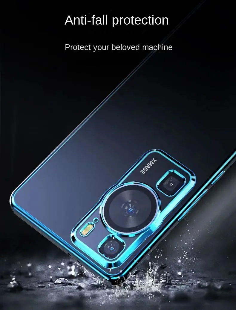 Funda trasera protectora delgada para Huawei P60, P50, P40, P30 Pro, TPU suave, chapado transparente, carcasa de arte - imagen 2