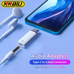 NNBILI 3,5mm hembra a tipo C adaptador macho para iPhone 15 16 Samsung Xiaomi Huawei convertidor de auriculares con cable adaptador de auriculares AUX