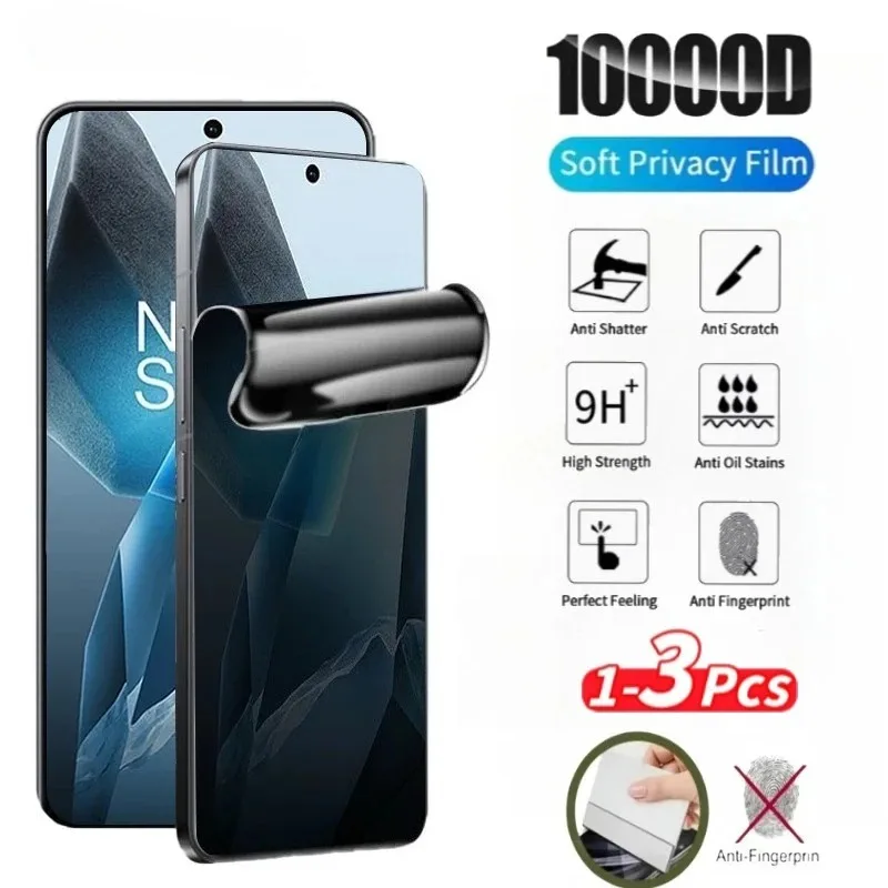 Película de hidrogel antiespía para OnePlus 13Pro 12 11 10 9RT 5G E 13T 12R 11R, Protector de pantalla de privacidad curvo para Ace 5 3 2 Pro, 1-3 uds.