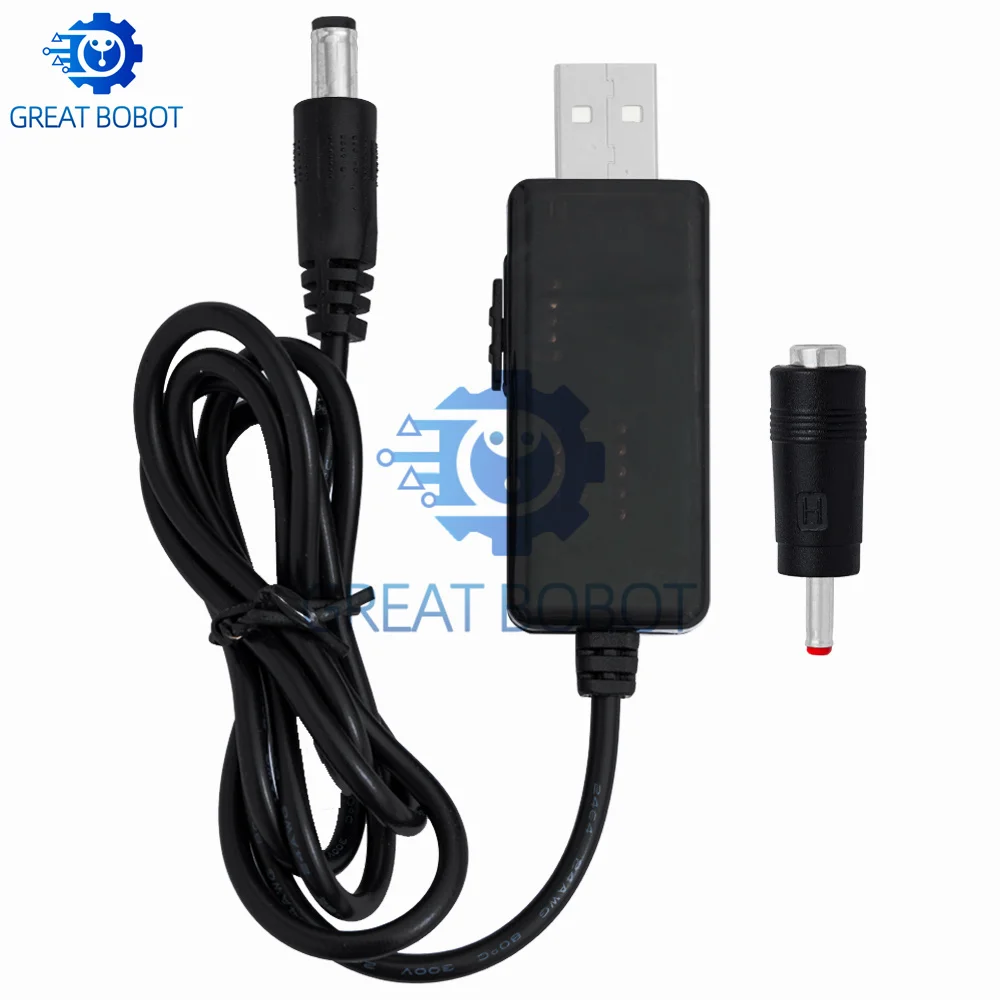 Convertidor de refuerzo USB BS DC 5V a 9V 12V Cable convertidor elevador USB + conector de 3,5x1,35mm para fuente de alimentación/cargador/convertidor de potencia - imagen 3