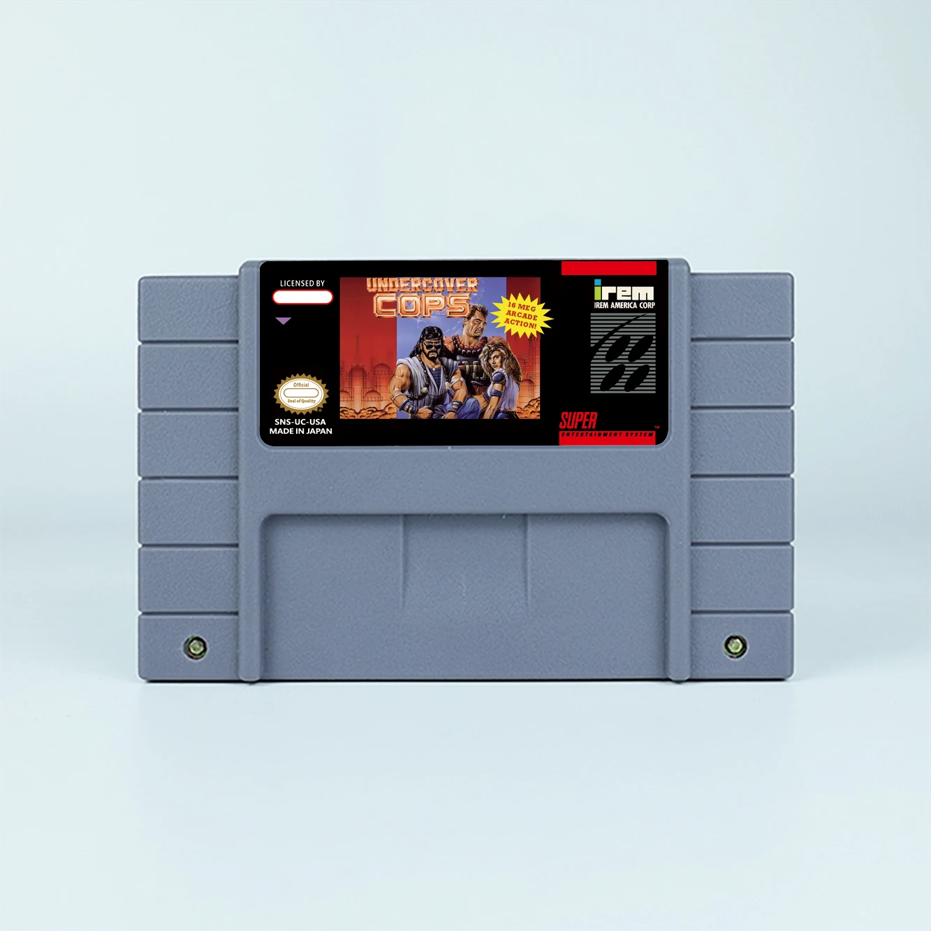 Juego de acción Undercover Cops para tarjeta de juego SNES de 16 bits para consola de videojuegos SNES versión NTSC de EE. UU.