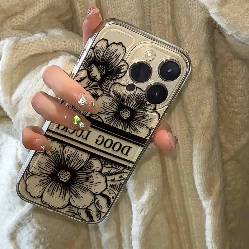 Funda transparente de lujo con flores de la suerte para Samsung A73 A72 A55 A52 A51 A50 A35 A33 A32 A31 A30 A24 A23 A22 A13 A06 A05 5G - imagen 2