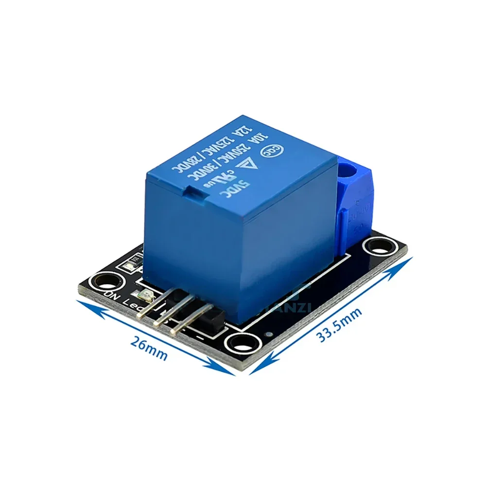 Módulo de relé de 1 canal KY-019 5V, módulo de relé optoacoplador de escudo de placa para PIC AVR DSP ARM para relé Arduino - imagen 3