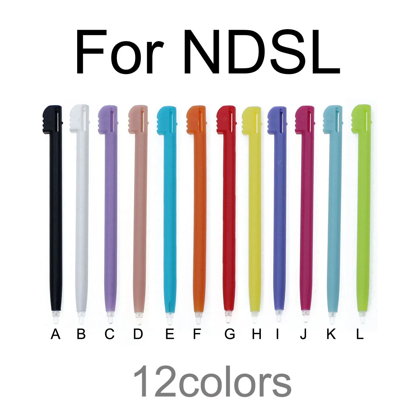 Lápiz táctil de plástico multicolor, 5 piezas, 12 colores, lápiz óptico portátil para NDSL DS LITE