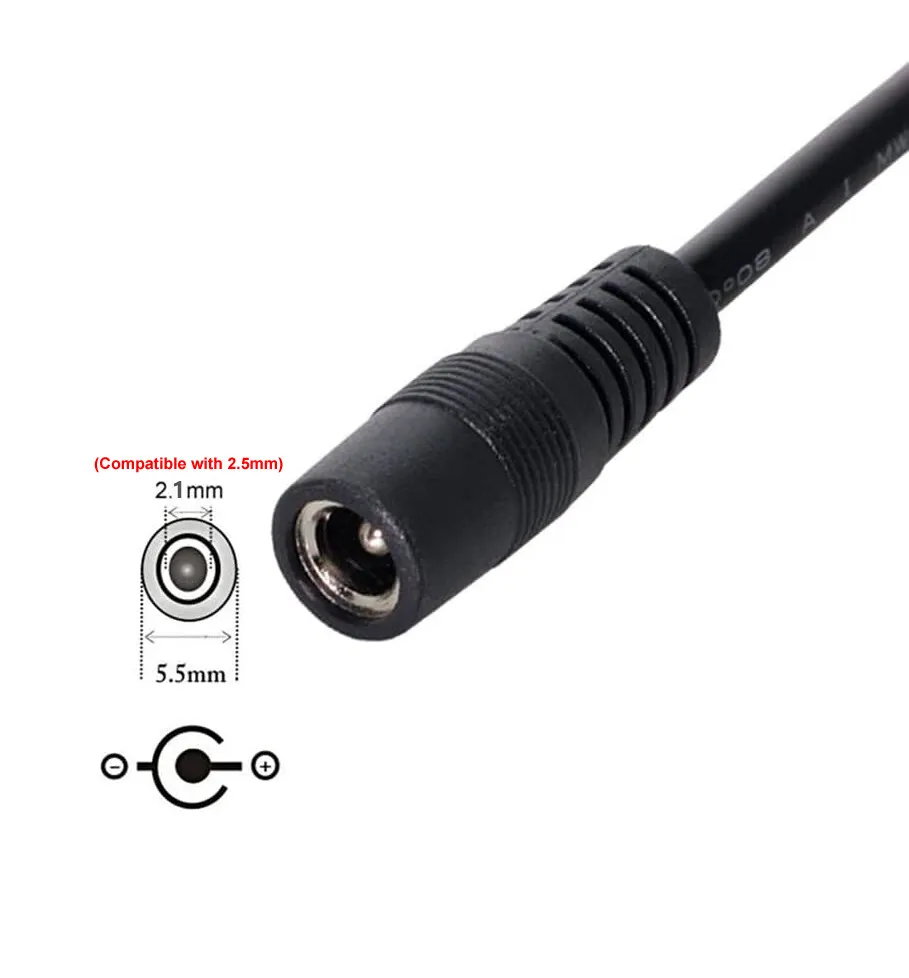 Conector hembra DC5.5 x 2,1mm a conector macho USB 3,1 tipo C adaptador de conector de alimentación CC a macho tipo c con interruptor - imagen 4