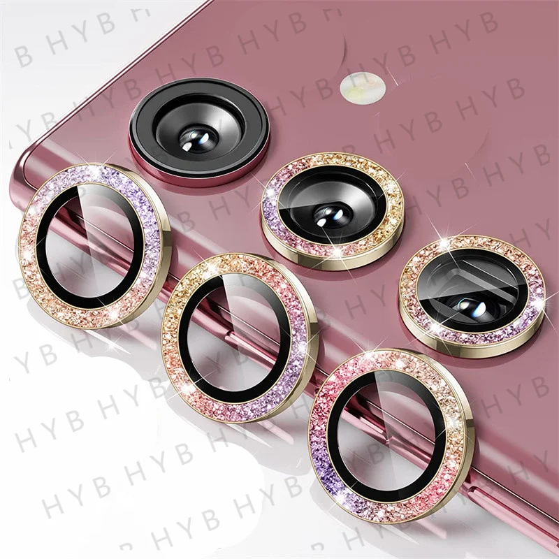 Protector de cámara para Samsung Galaxy A55 A54 A34 35 5G, anillo de lente de Metal de vidrio templado en Samsung A35 A25, tapa protectora de película de lente