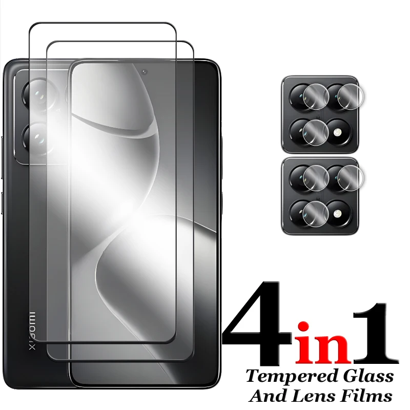 Protector de pantalla para Xiaomi 14 T Pro, cristal templado 2.5D, pegamento de cubierta completa, película HD - imagen 2