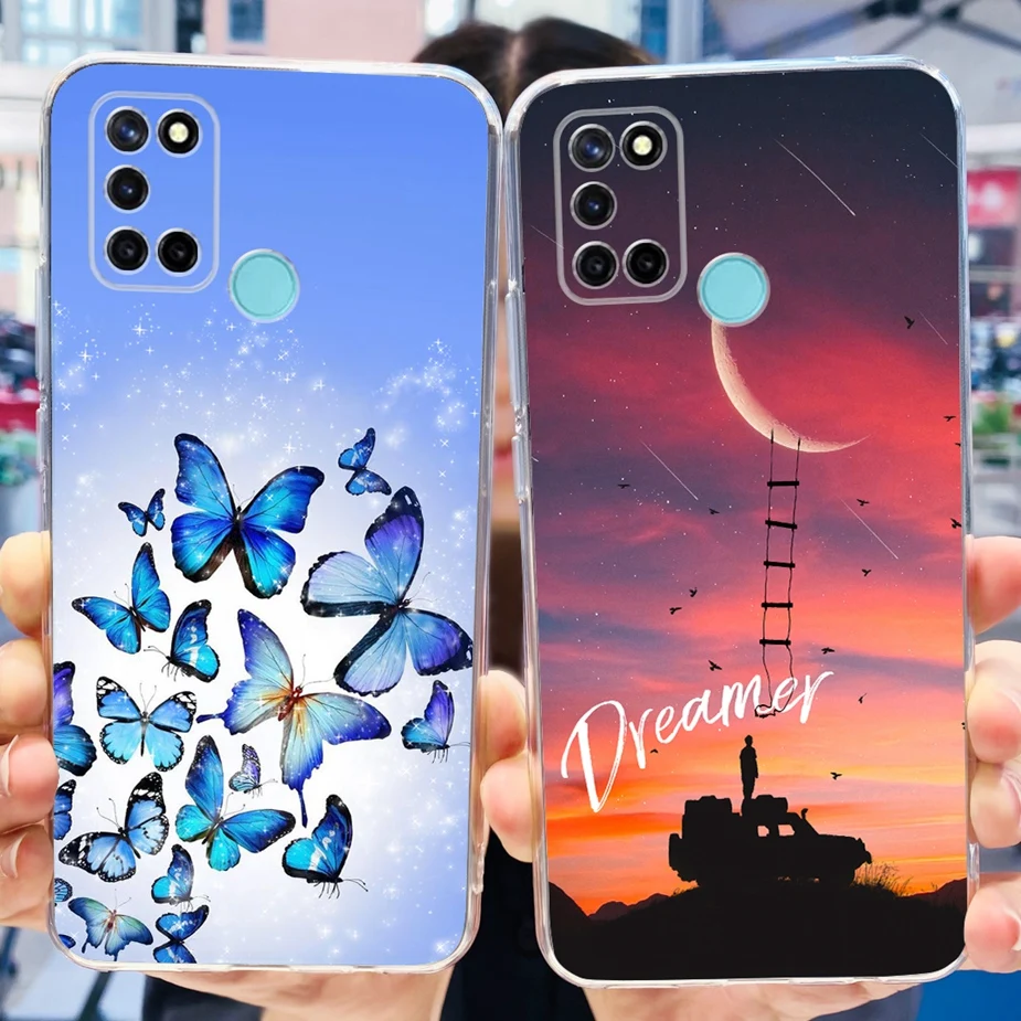 Funda de silicona blanda para móvil, carcasa de lujo pintada de 6,5 pulgadas, para Realme C17, Realme, 7i, RMX2103, Realme, C 17, Realme7i - imagen 2