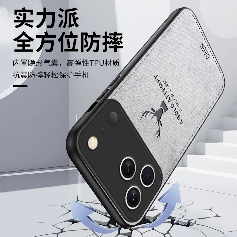 Funda para iPhone 17 Pro Max 17Air, Funda de tela tejida de lujo, carcasa protectora de cámara de silicona para iPhone17 Pro 17, Funda de parachoques de aire - imagen 4