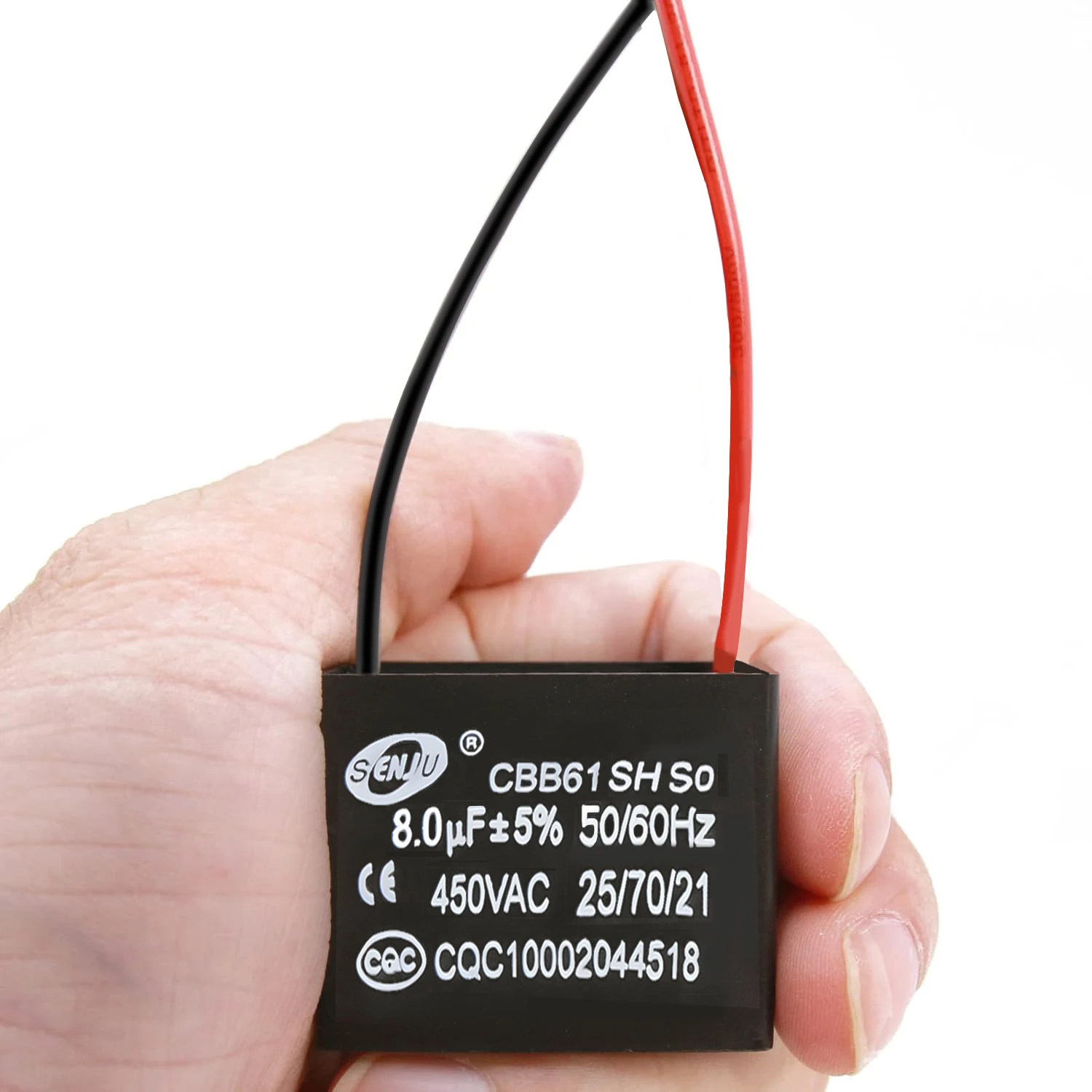 Condensador de arranque de ventilador CBB61 0,8/1/1,2/1,5/1,8/2/2,2/2,5/3/3,5/4/5/6/7/8/10/12/15/16/18/20UF para aire acondicionado de campana extractora de ventilador - imagen 3