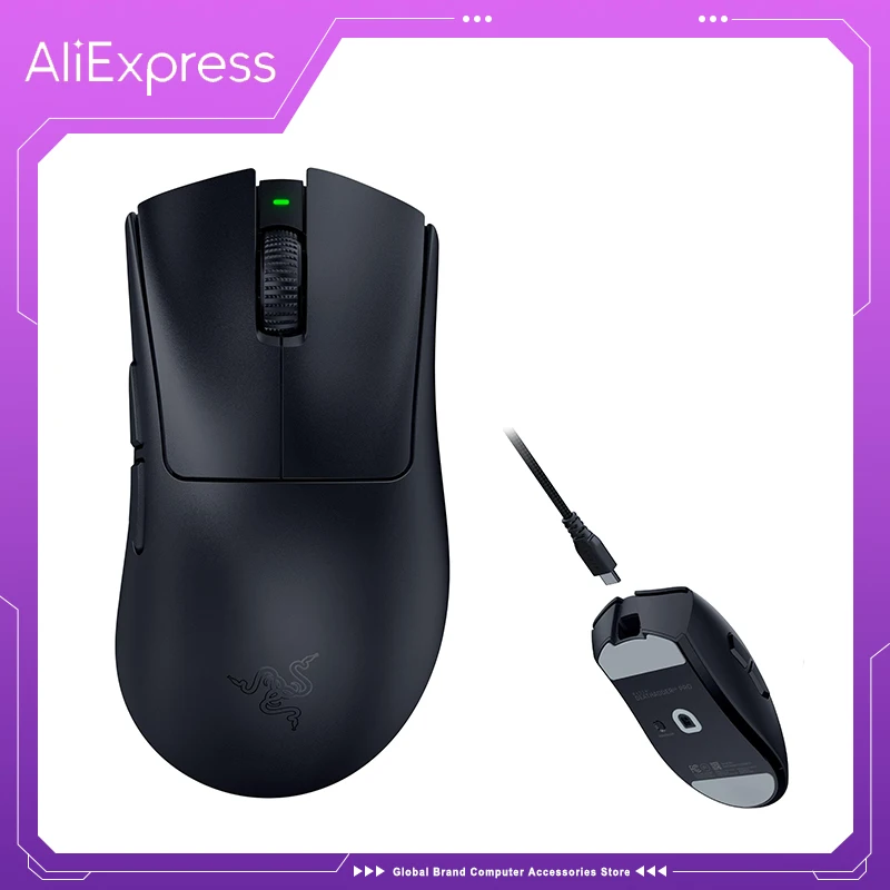 100% ratón Razer DeathAdder V4 Pro Original ultraligero inalámbrico ergonómico Esports 8KHz ratones Focus Pro 45K Sensor óptico