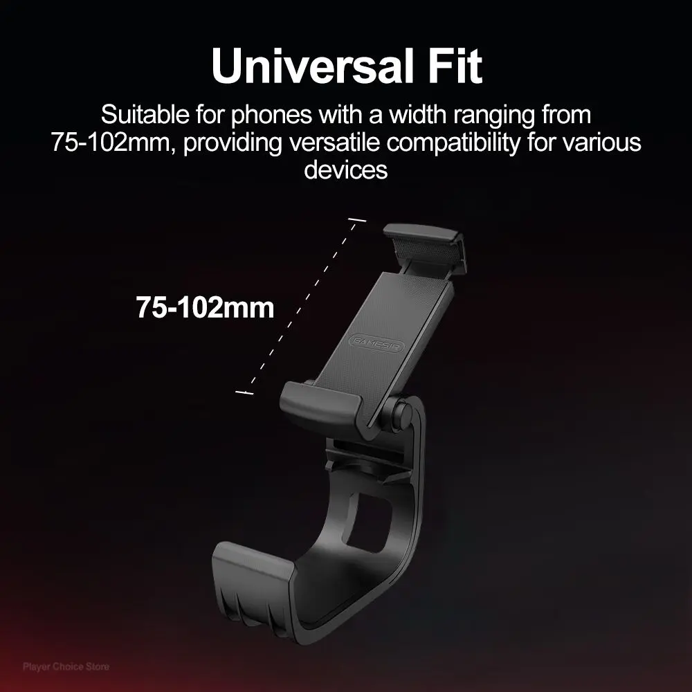 GameSir Nova Gamepads Soporte con clip para teléfono móvil Soporte para teléfono Nova Lite ancho de ajuste 75-102 mm Diseño plegable - imagen 4