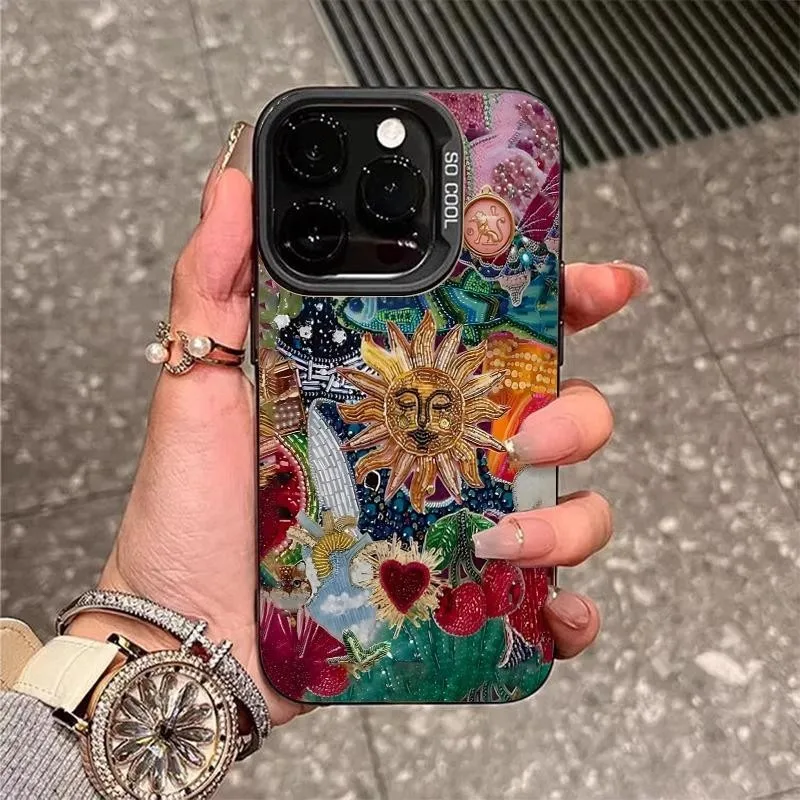 Funda Sun God para iPhone 17 16 15 14 Pro 13Mini 12 11 Pro Max XR 7 8 Plus SE cubierta a prueba de golpes carcasa a prueba de polvo