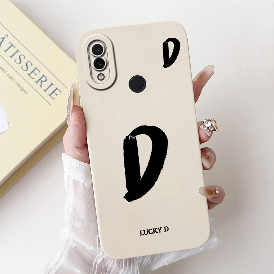 Para Xiaomi Redmi Note 7 Pro funda bonita letras de nombre en inglés funda protectora trasera de silicona suave para Xiaomi Redmi Note 7 7S parachoques - imagen 5