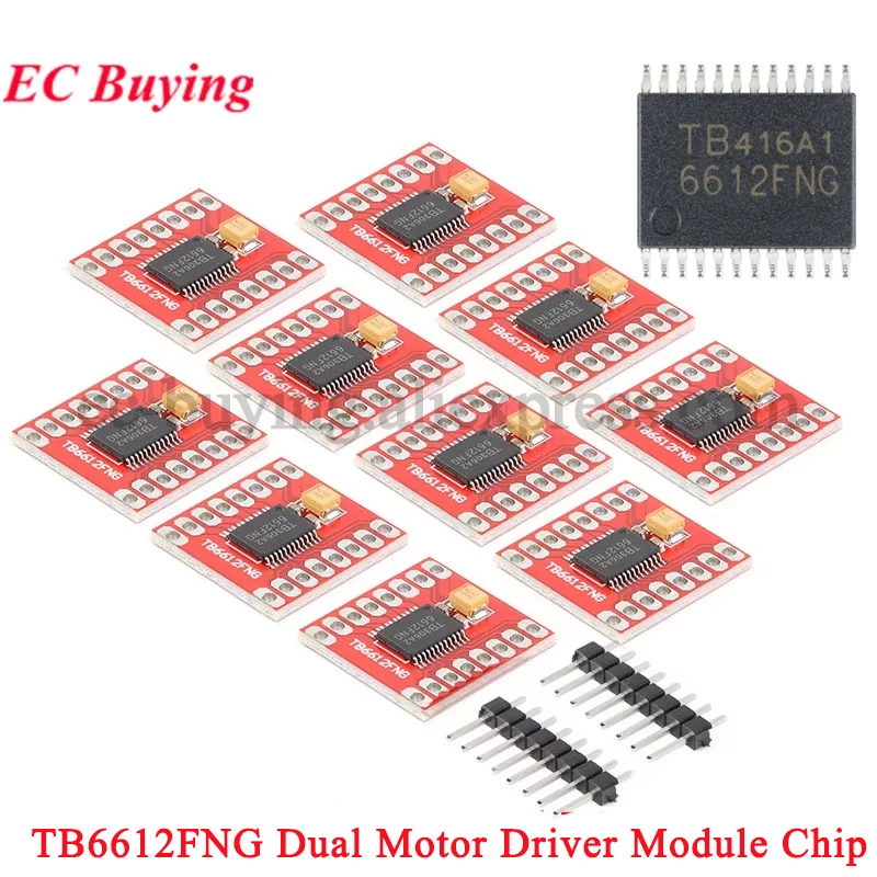 10 uds/1 unidad TB6612 módulo controlador de Motor Dual 1A TB6612FNG placa PCB para microcontrolador Arduino mejor que L298N electrónica DIY