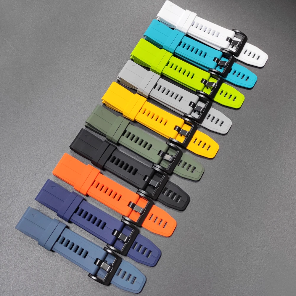 Correa oficial de 22mm y 26mm para Garmin Fenix 7 7X 6 6X 5X 5 Plus Fenix E 8 8Pro/Enduro 3, pulsera de silicona QuickFit - imagen 4
