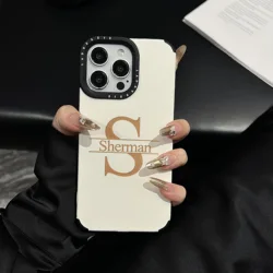 Funda personalizada para iPhone 11-16 con nombre y rayas verticales